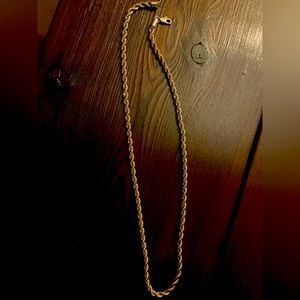 Beautiful Mens sterling silver rope chain